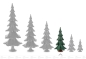 Preview: Massivholzbaum grün lasiert 12,5 cm