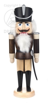 Nussknacker Husar 37 cm braun lasiert