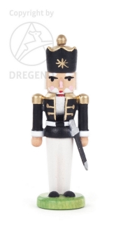 Nussknacker König schwarz-weiß 7,5 cm