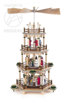 Pyramide 4-stöckig natur