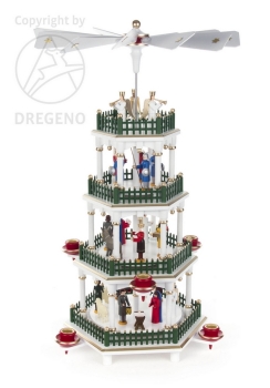 Pyramide 4-stöckig weiß