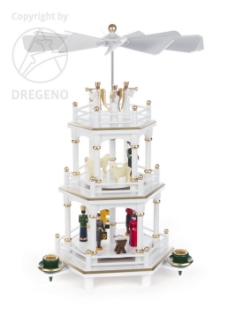 Pyramide 3-stöckig weiß
