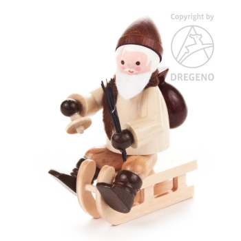 Nikolaus auf Schlitten natur