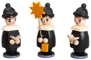 3 Kurrendefiguren 6 cm schwarz