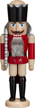 Nussknacker König Esche rot 39 cm
