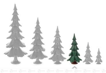 Massivholzbaum grün lasiert 12,5 cm