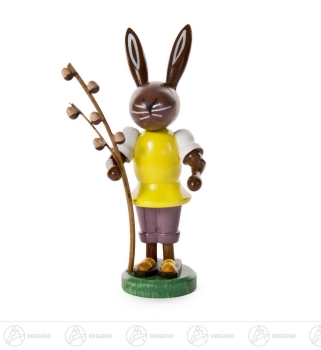 Hase mit Weidenkätzchen