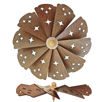 Flügelrad  Ø 23 cm Sterne braun
