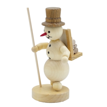 Schneemann mit Kiepe