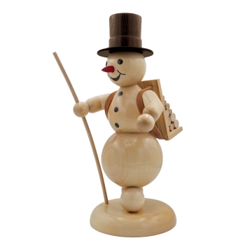 Schneemann mit Kiepe - groß