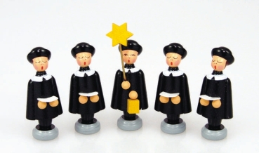 Kurrendefiguren 5er Satz (3 cm) schwarz