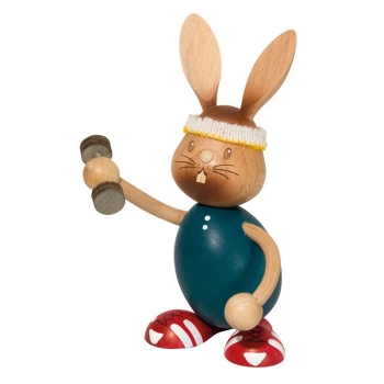 Hase "Stupsi" beim Sport