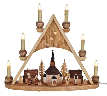 Giebel Sternenhimmel mit Seiffener Kurrende elektr.