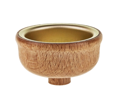 Teelichtadapter mit 14mm Zapfen braun lackiert