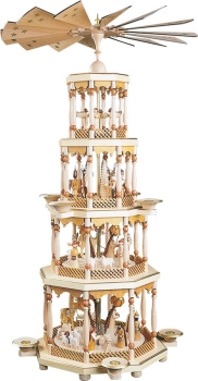 Pyramide 4-stöckig Christi Geburt natur