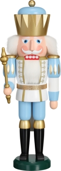 Nussknacker König Exkl. weiß-blau 40 cm