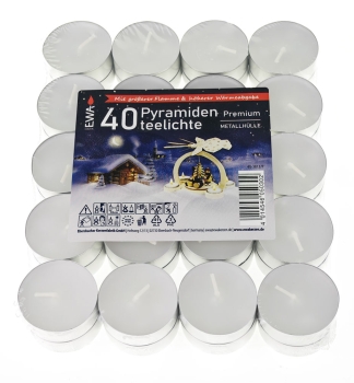 Pyramidenteelichter - Premium (40er Pack)