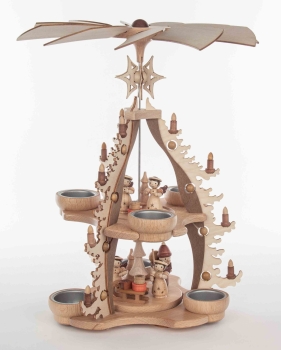 Teelichtpyramide Bescherung 2stöckig