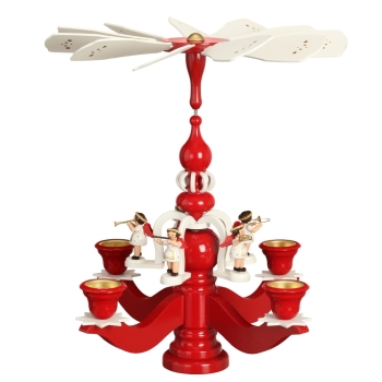 Leuchterpyramide groß - rot "Engel"
