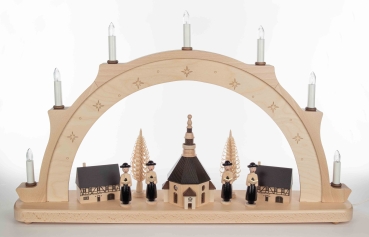 Schwibbogen Seiffener Kirche & Kurrende groß