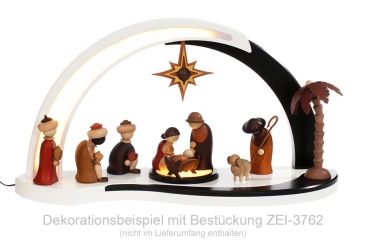 Preview: LED-Designbogen weiß/braun