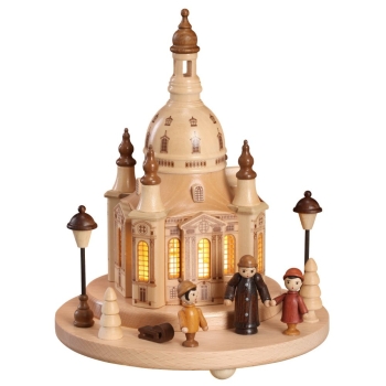 Lichtersockel Dresdner Frauenkirche mit Figuren