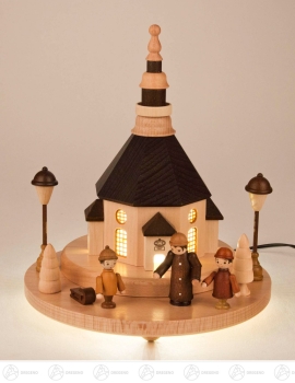 Lichtersockel Seiffener Kirche mit Kurrende
