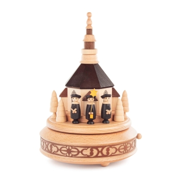 Spieldose Seiffener Kirche & Kurrende mahagoni