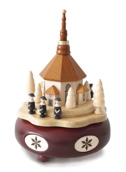 Spieldose Seiffener Kirche & Kurrende schwarz