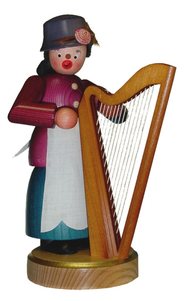 Räucherfrau Harfenjule 21 cm
