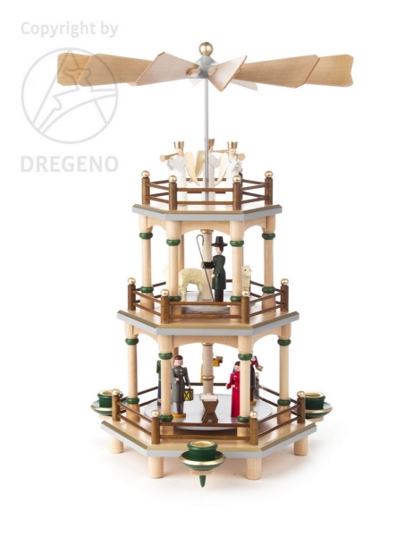 Pyramide 3-stöckig natur