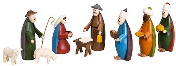 Krippefiguren komplett farbig (9)