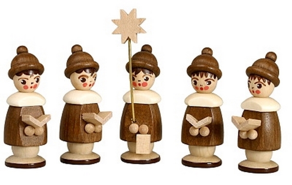 5 Kurrendefiguren 4,5 cm natur