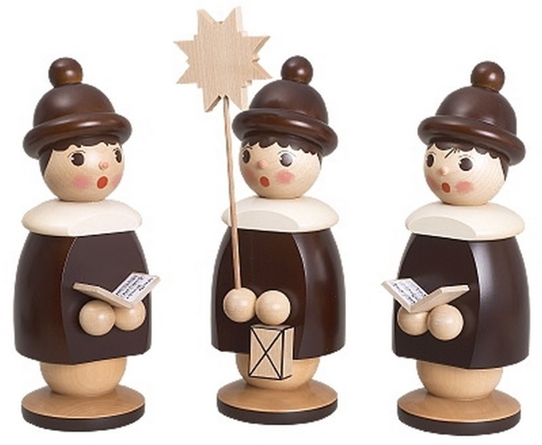 3 Kurrendefiguren 30 cm natur