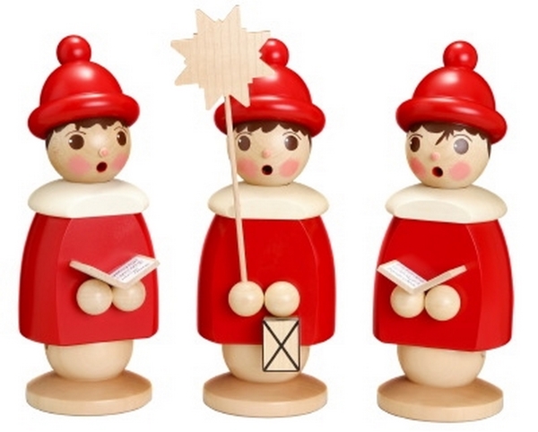 3 Kurrendefiguren 30 cm rot