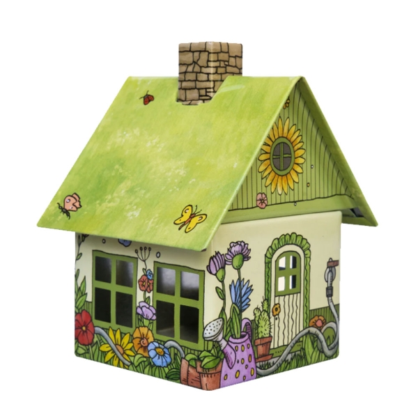 Metall-Räucherhaus Blumenmeer