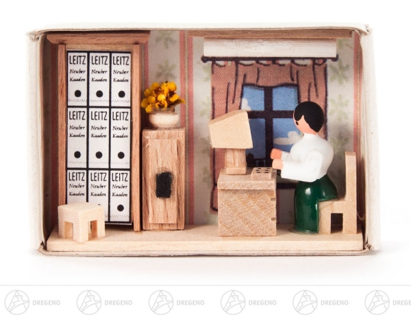 Zündholzschachtel Büro