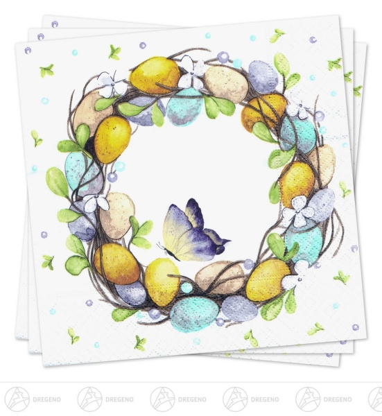 Servietten Eggs Wreath (20)