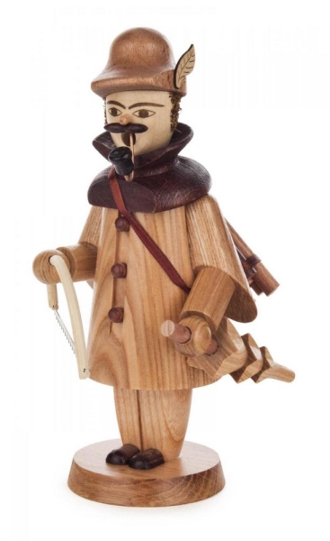 Räuchermann Tannendieb mit Säge, natur