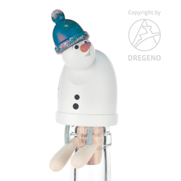Flaschengeist Schneemann mit Pudelmütze