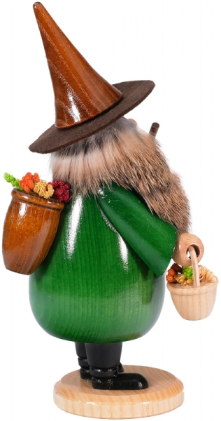 Räuchermann Wurzelzwerg Kräutersammler grün