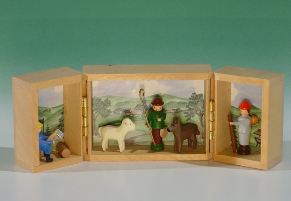 Klappkästchen Hirte im Erzgebirge