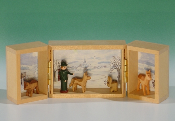 Klappkästchen Jäger im Erzgebirge