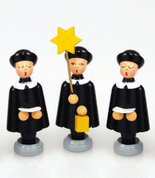 Kurrendefiguren 3er Satz (3 cm) schwarz