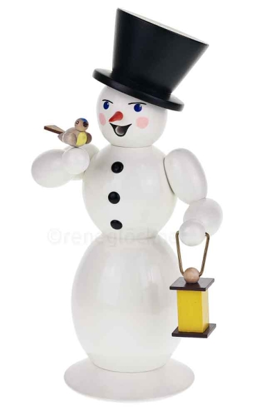Räuchermann Schneemann 27cm farbig