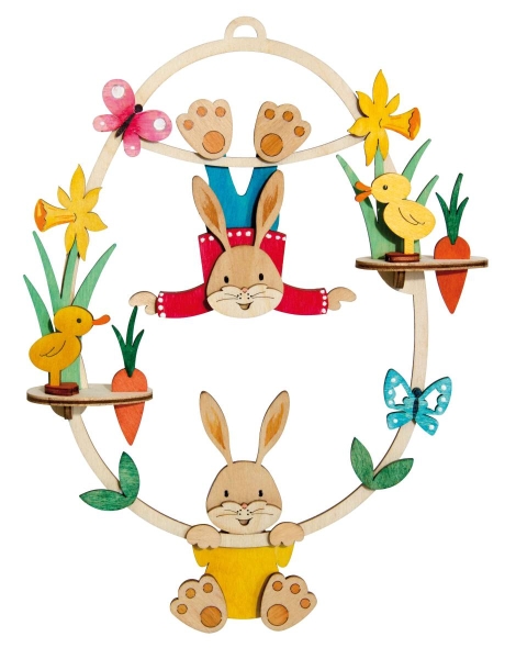 Bastelset Fensterbild Hasenschaukel