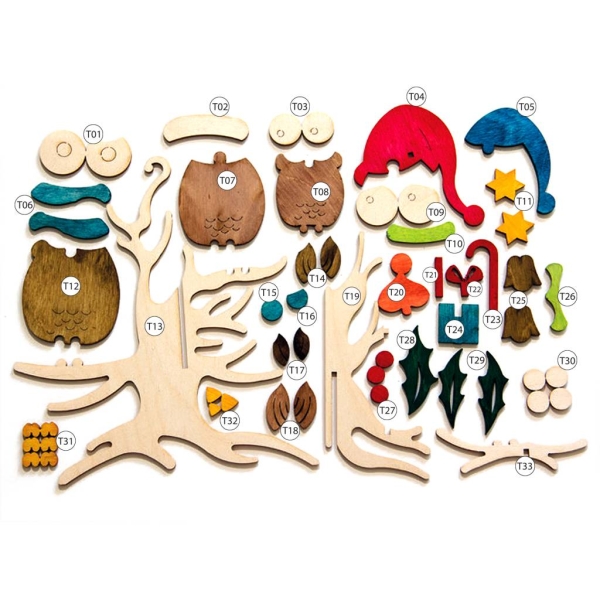 Bastelset Eulenbaum stehend/hängend