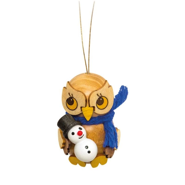 Behang Eulenkind mit Schneemann