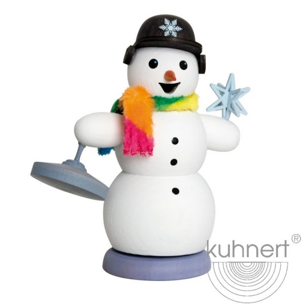 Räucherschneemann mit Eisstock