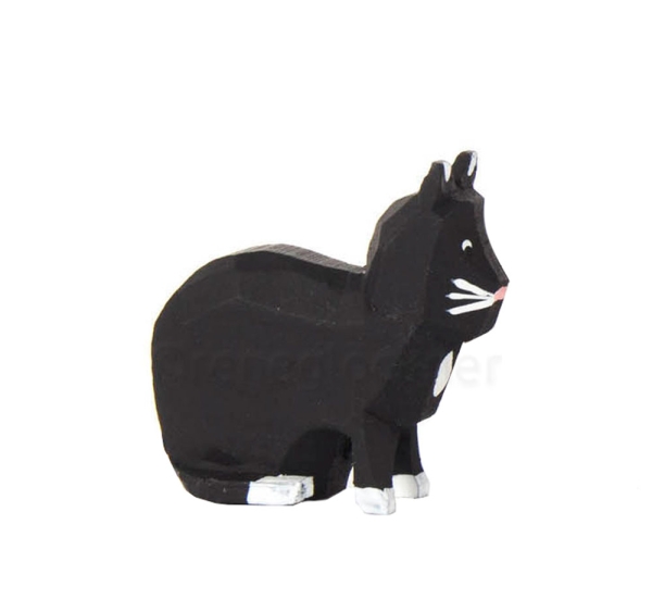 Katze sitzend schwarz